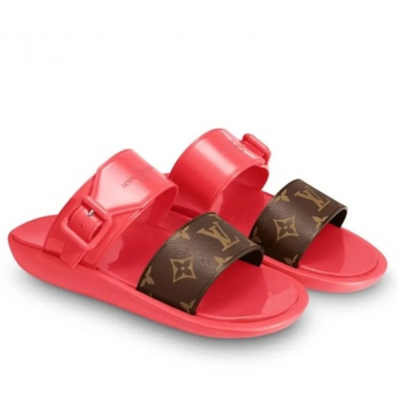Sunbath Monogram Flat Mules - Picture 1 of 8